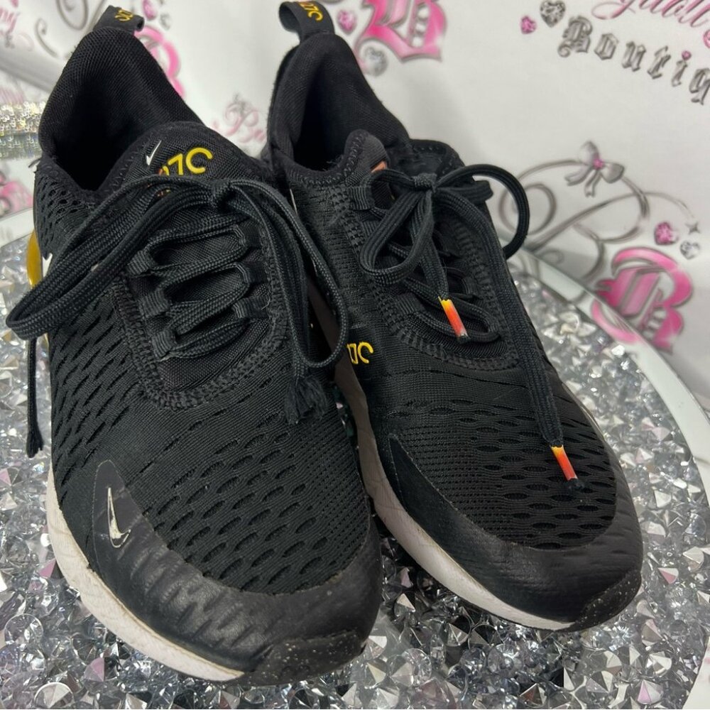 NIKE AIR MAX 270 ESS "COSMIC CLAY" (GS) (DQ0968 001) TRAINERS black orange 🍊 - Picture 12 of 12